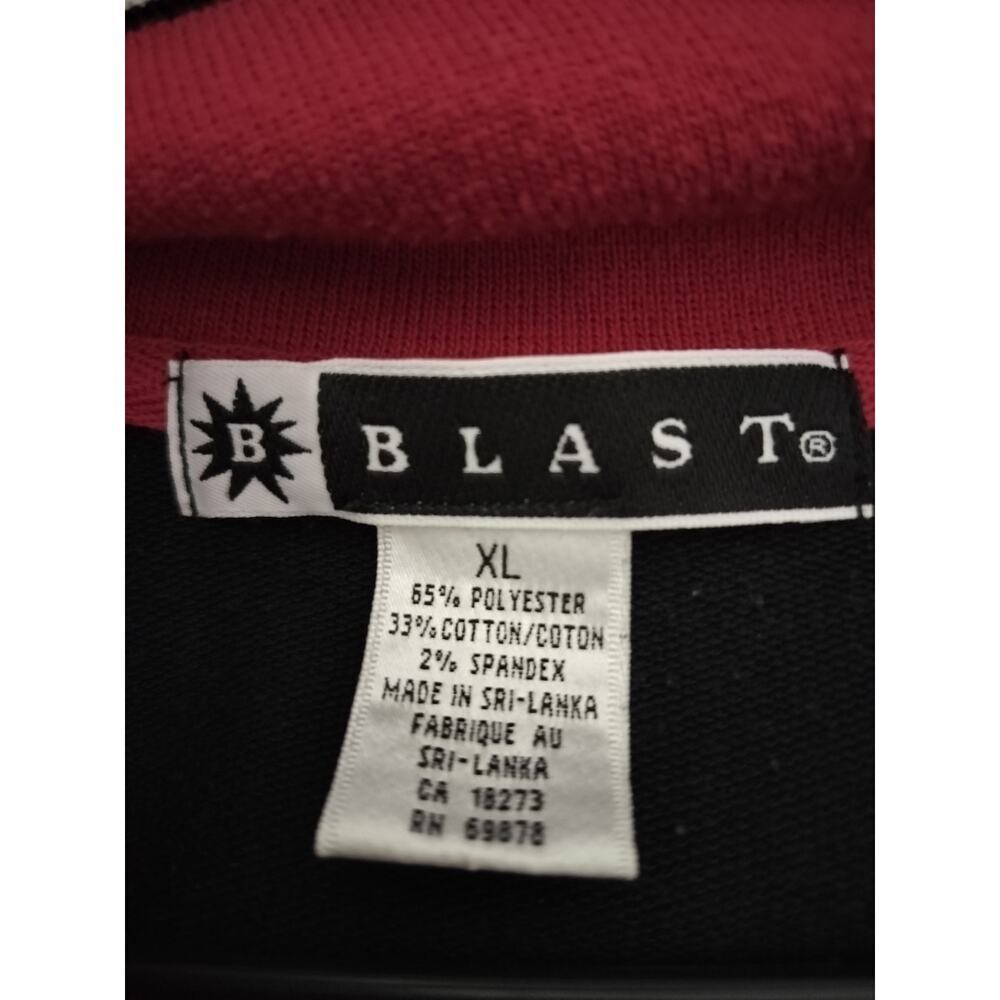 3176) Vintage 90's Blast Multi print Red Black Button Pullover Sweater Size XL - Picture 6 of 6